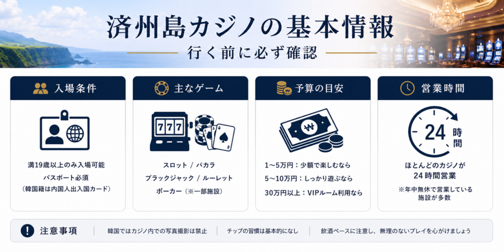 済州島カジノ基本情報